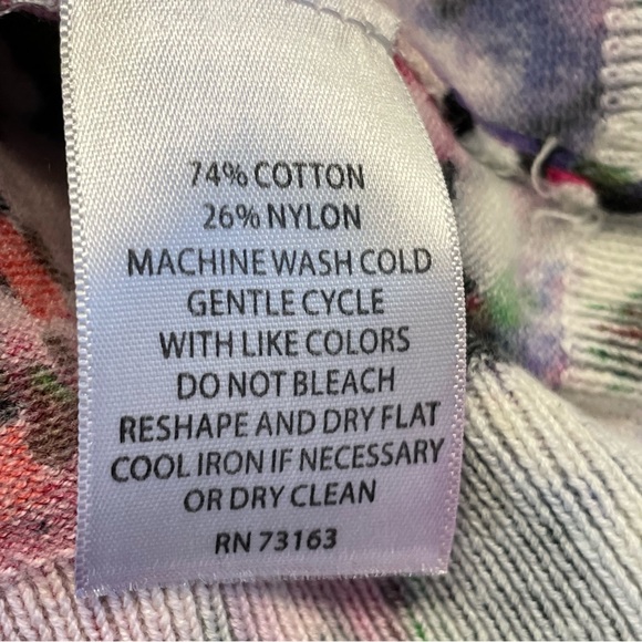 Cynthia Rowley Womens Button Down Multi Color Abstract Floral Cardigan Size S - Picture 4 of 6